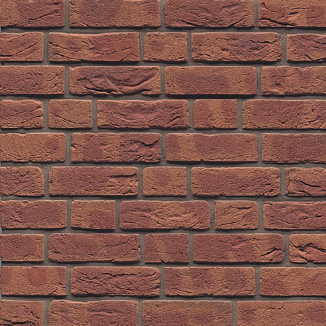 Кирпич ручной формовки MUHR Nr. 2 Rotbraun-bunt geflammt 1/2 WDF 210*45*65
